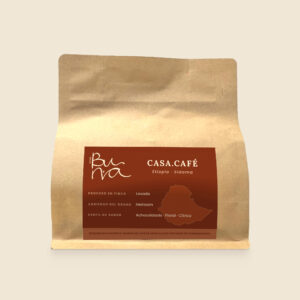 Bolsa de 250 g de café de especialidad BUNA CASA.CAFÉ Etiopía · Sidama, vista de frente